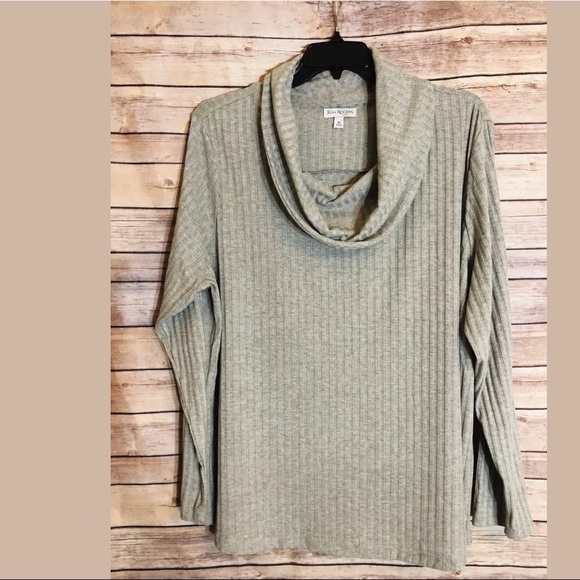 ❌SOLD❌Kim Rogers Sweater Tunic Style Top Cowl Neck - Picture 4 of 8